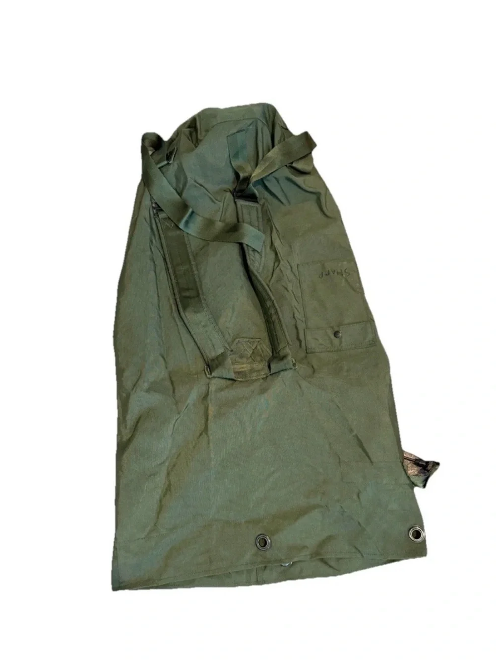 USGI Olive Drab Top Load NylonDuffle Bag with BackpackStraps USA Armed Forces